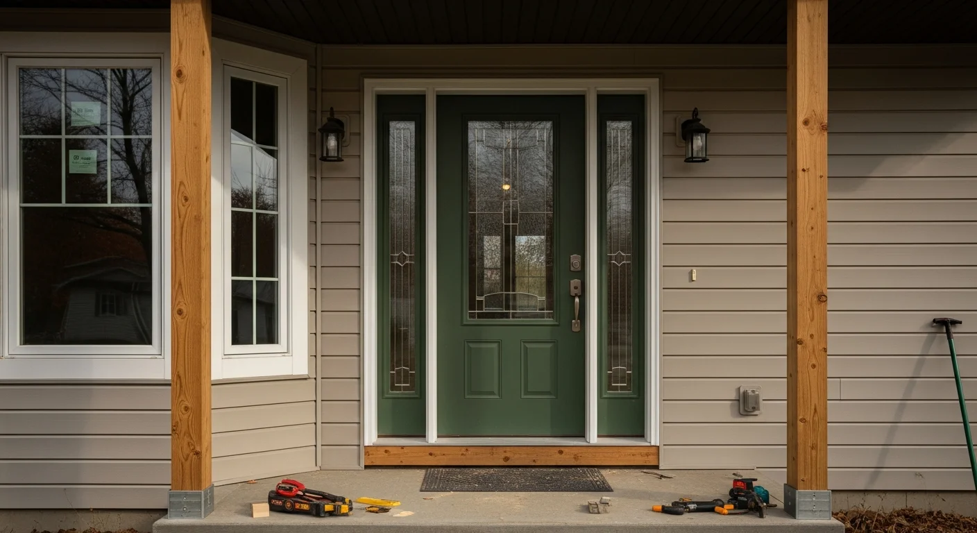 Window and door installation on residential home