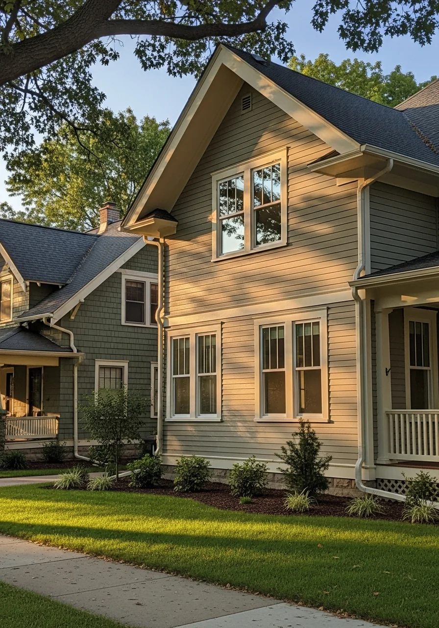 A Green Bay homeowner standing in front of a completed project, showing satisfaction and trust in the work.