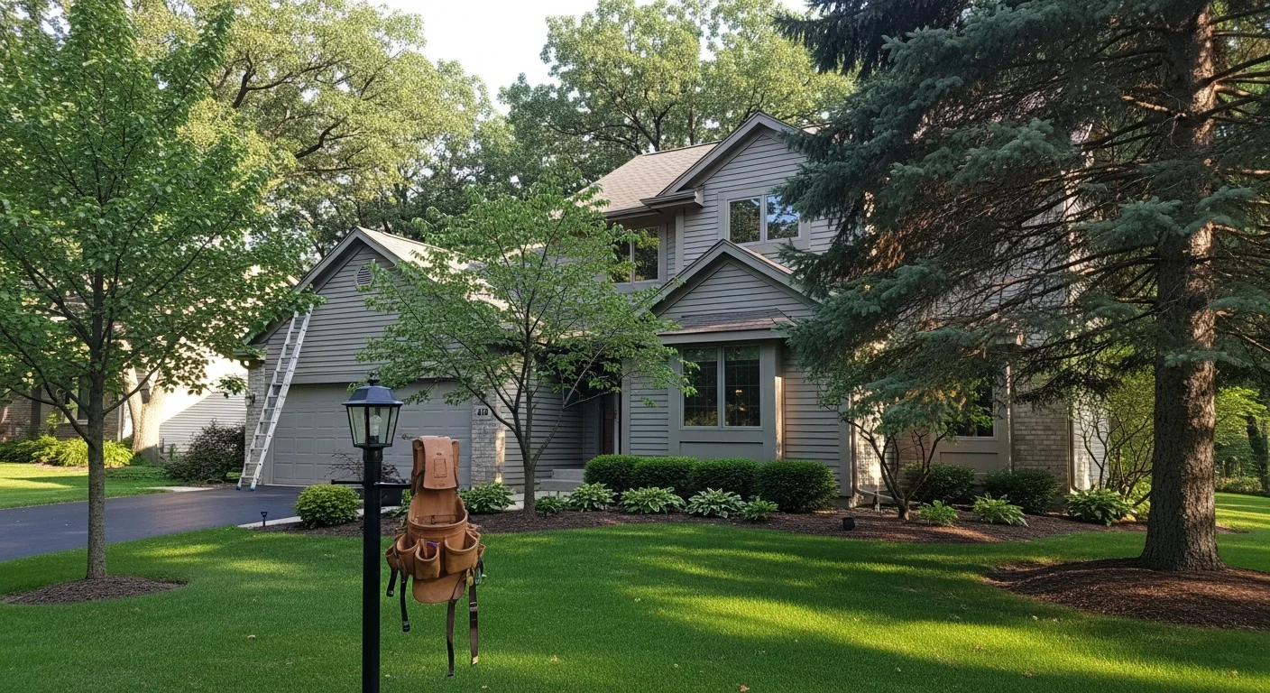 An Oshkosh residential property with mature landscaping and a well-maintained exterior in a neighborhood setting.