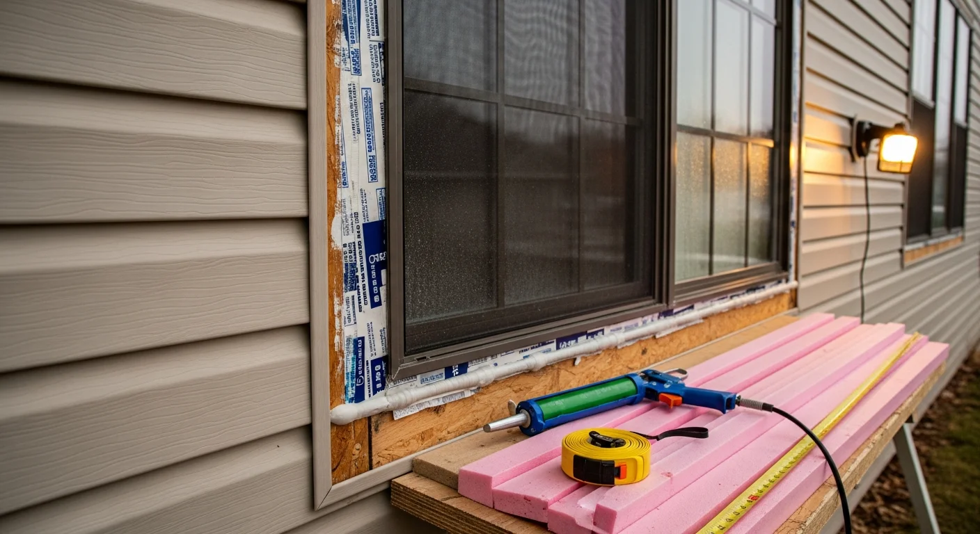 A newly installed double-hung window on a residential home in Wrightstown, NJ, with clean exterior trim and a freshly sealed frame. The surrounding siding shows no gaps or damage, reflecting a complete and finished installation.